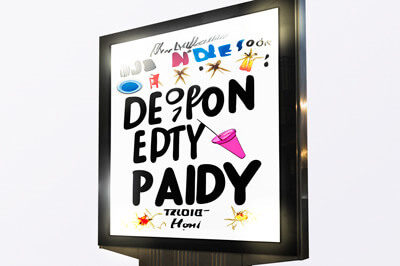 Leuchtende Backlitfolie in Werbekasten