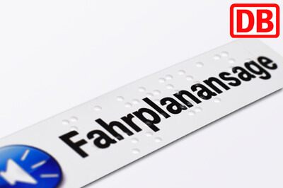 Hinweisschild Deutsche Bahn