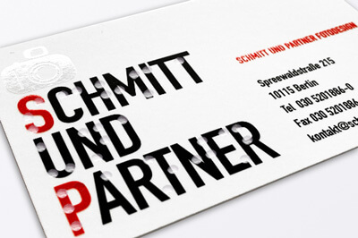 Visitenkarten mit Blindenschrift