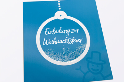 Eisiger Effekt aus Einladungskarte