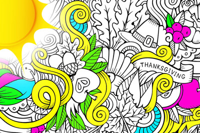 Mandala welches teilweise ausgemalt ist