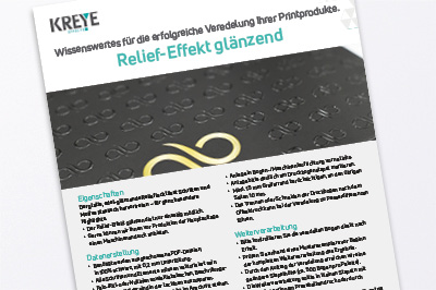 Technische Hinweise für Relief-Effekt glänzend