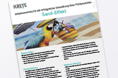 Technische Hinweise für Sand-Effekt
