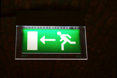 Markierung - Notausgang