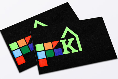 Bunter Siebdruck auf Naturpapier