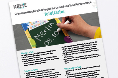 Technische Hinweise für Tafelfarbe