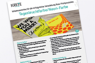 Technische Hinweise für Tagesleuchtfarbe