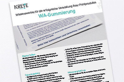 Technische Hinweise für Wiederanfeucht-Gummierung