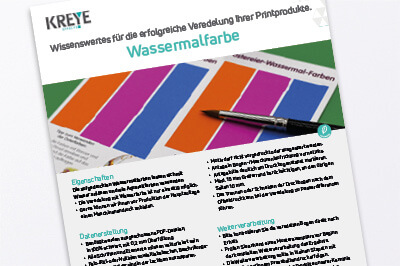 Technische Hinweise für Wassermalfarbe