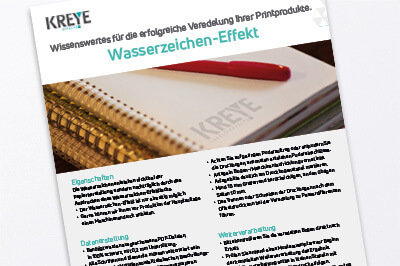 Technische Hinweise für Wasserzeichen-Effekt