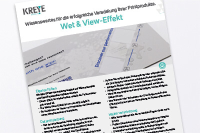 Technische Hinweise für Wet & View-Effekt