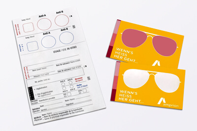 Prüfkarten mit Farbveränderung