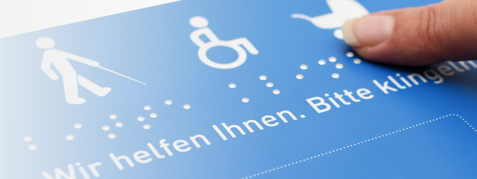 Druckveredelung Blindenschrift