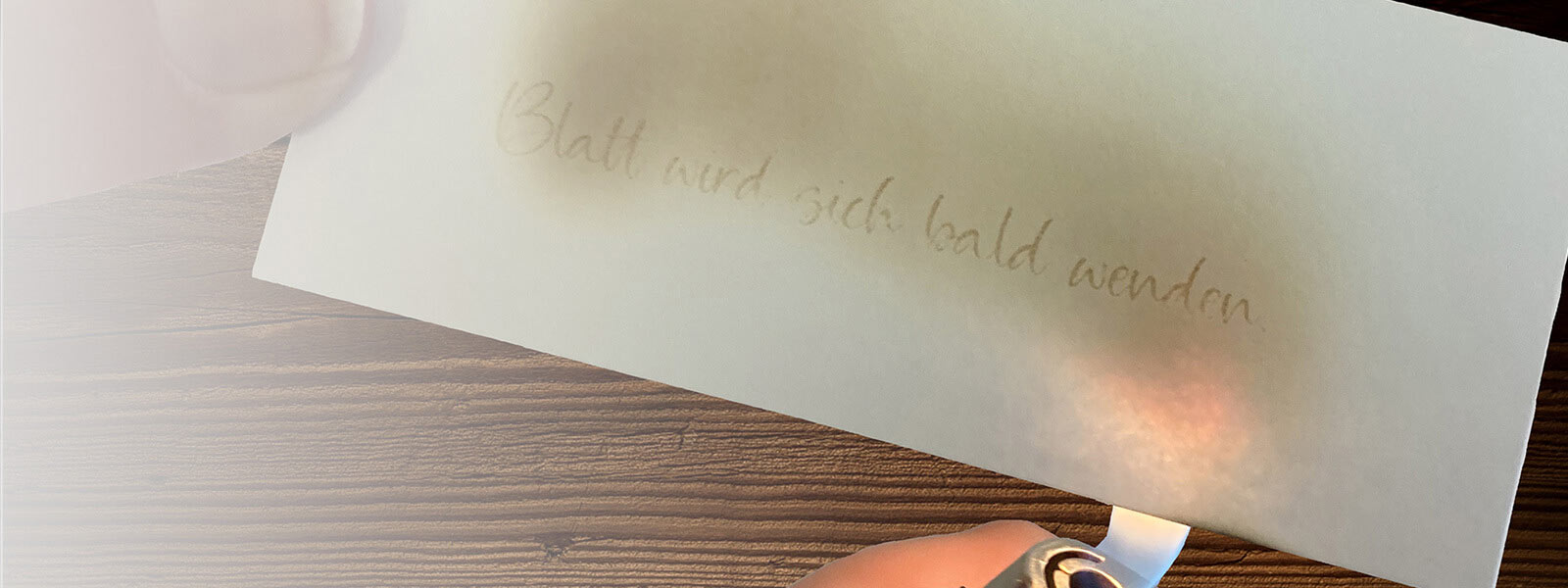 Schrift wird mit dem Heat & Look-Effekt sichtbar