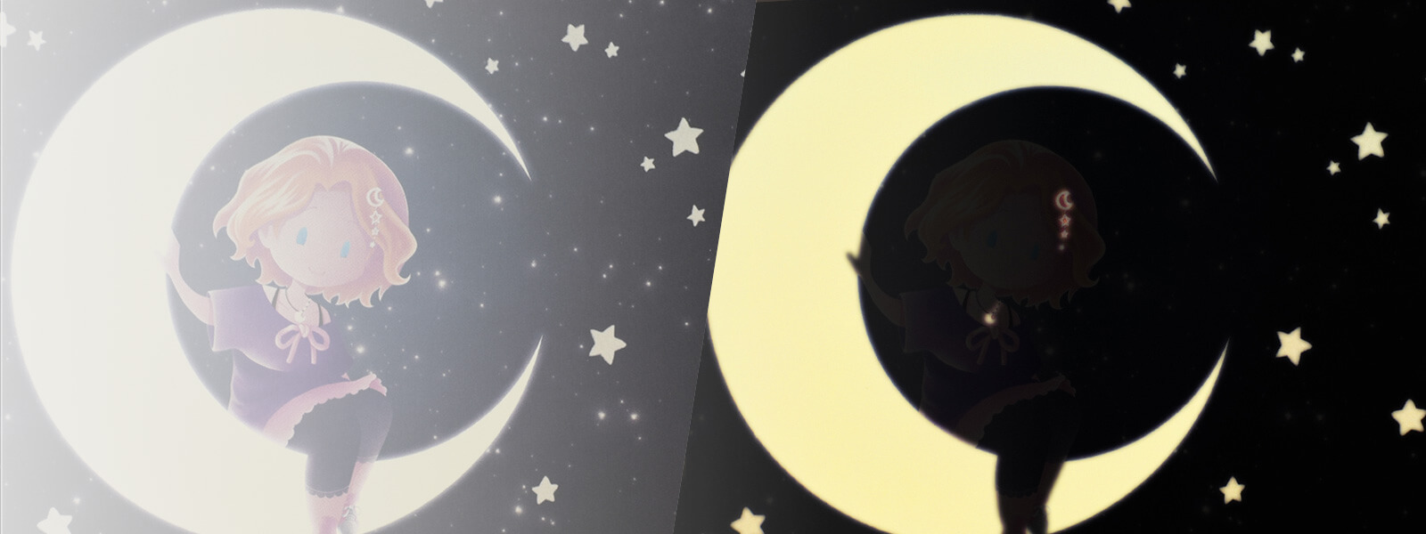 Druckveredelung Nachleucht-Effekt