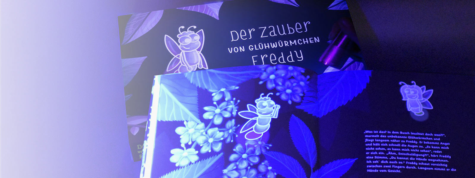 Druckveredelung Schwarzlicht-Effekt