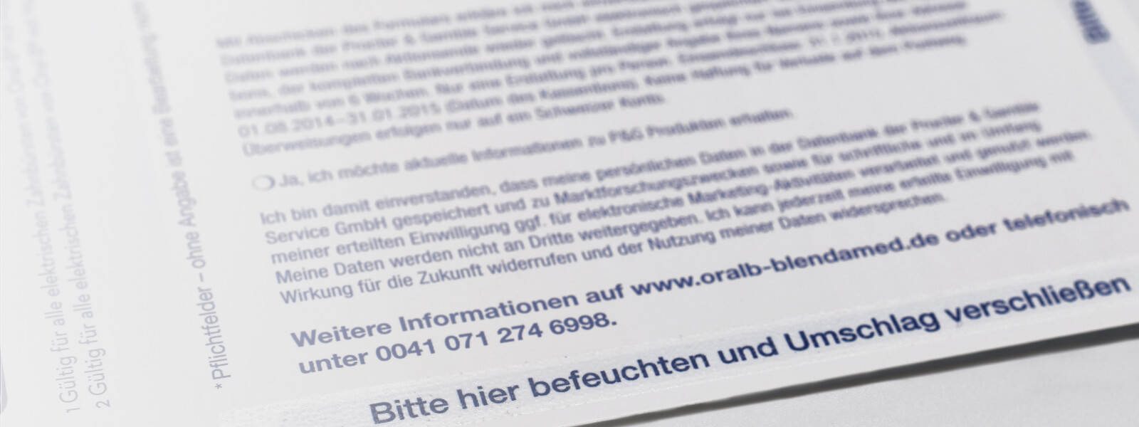 Druckveredelung Wiederanfeucht-Gummierung